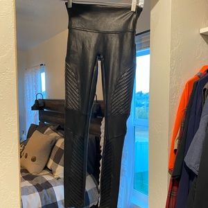 Faux leather Moto Spanx leggings